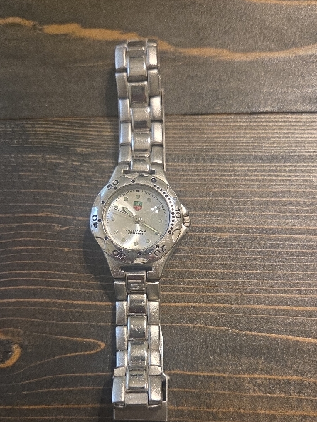 Tag Heuer Silver Stainless Steel Bracelet Watch With Silver Dial